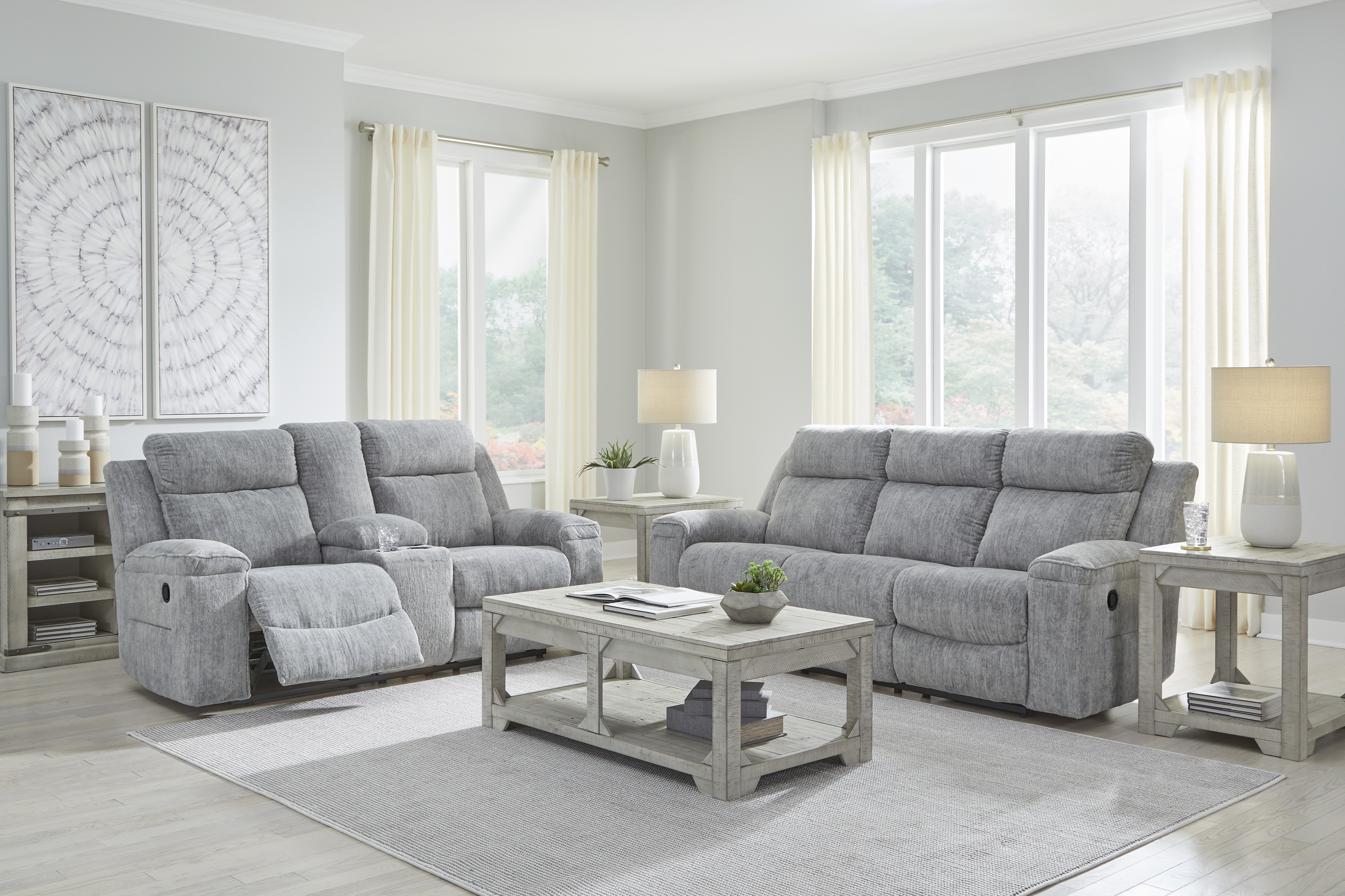 Sofa and loveseat set at Superior Rent To Own.